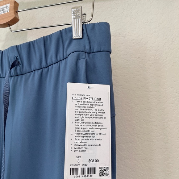 NWT Lululemon on the fly pant size 8 ink blue - Picture 4 of 7